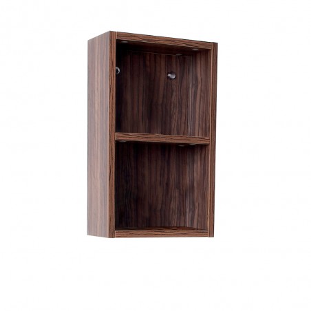 Fresca Walnut Bathroom Linen Side Cabinet w/ 2 Open Storage Areas