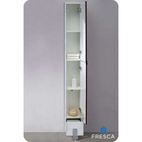 Fresca Adour Dark Walnut Bathroom Linen Side Cabinet