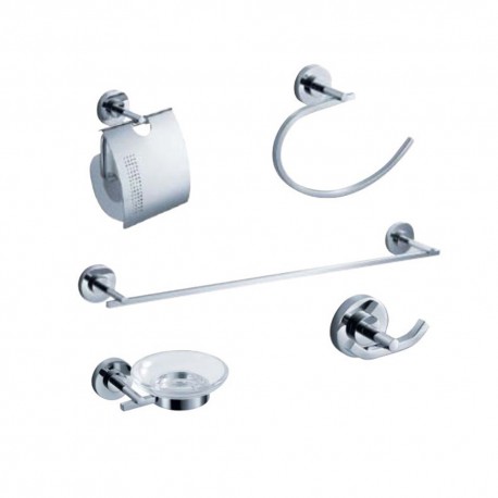 Fresca Alzato 5-Piece Bathroom Accessory Set - Chrome