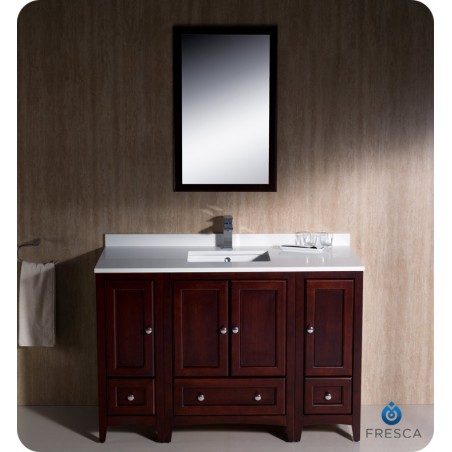 Fresca Oxford 48" Mahogany Traditional Bathroom Vanity w/ 2 Side Cabinets