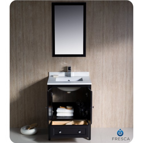 Fresca Oxford 24" Espresso Traditional Bathroom Vanity