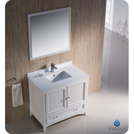 Fresca Oxford 36" Antique White Traditional Bathroom Vanity