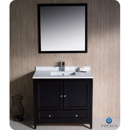 Fresca Oxford 36" Espresso Traditional Bathroom Vanity