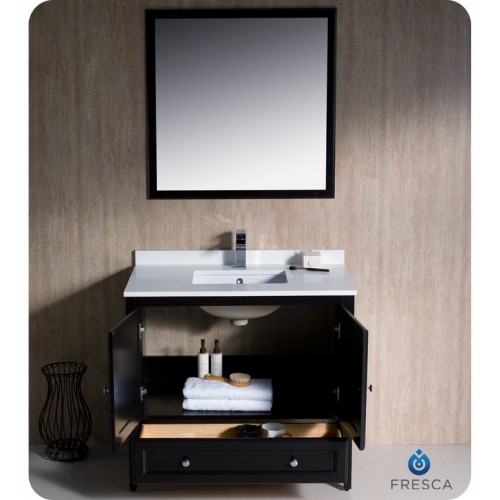 Fresca Oxford 36" Espresso Traditional Bathroom Vanity