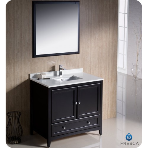 Fresca Oxford 36" Espresso Traditional Bathroom Vanity