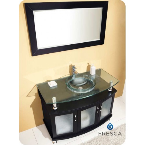 Fresca Contento 43" Espresso Modern Bathroom Vanity w/ Mirror
