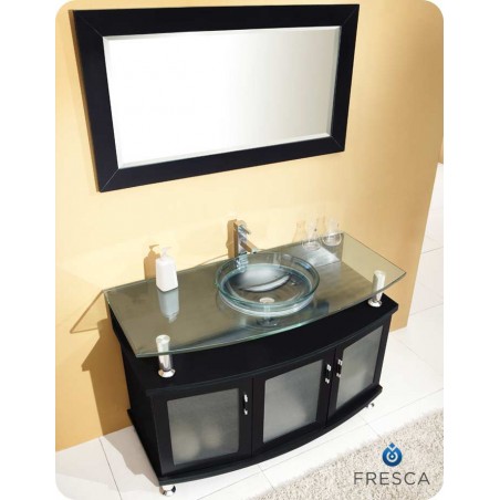 Fresca Contento 48" Espresso Modern Bathroom Vanity w/ Mirror