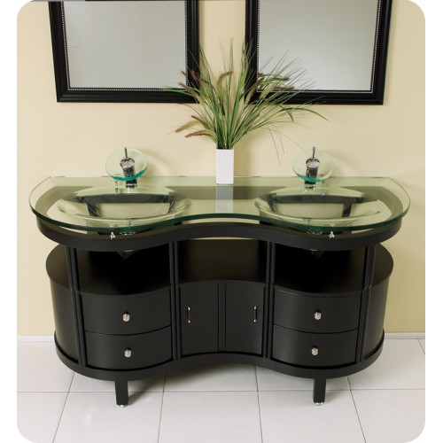 Fresca Unico Espresso Modern Bathroom Vanity w/ Mirrors