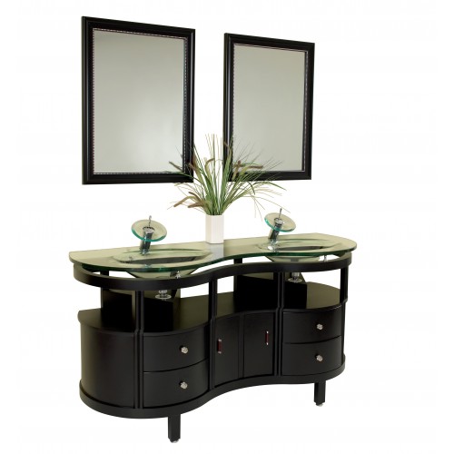 Fresca Unico Espresso Modern Bathroom Vanity w/ Mirrors