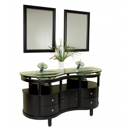 Fresca Unico Espresso Modern Bathroom Vanity w/ Mirrors