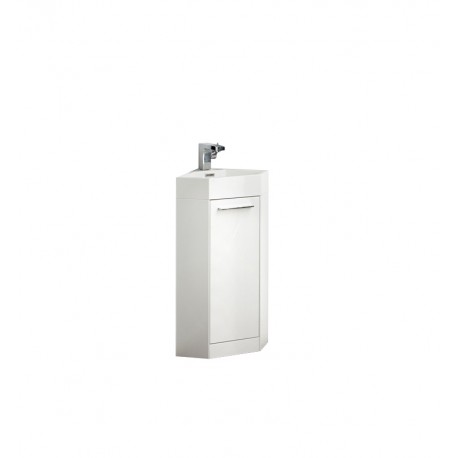 Fresca Coda 14" White Modern Corner Bathroom Vanity