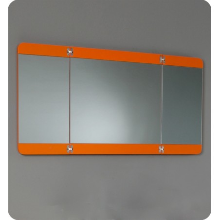 Fresca Energia Orange Modern Bathroom Vanity w/ Three Panel Folding Mirror