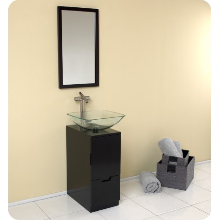 Fresca Brilliante Espresso Modern Bathroom Vanity w/ Mirror