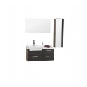 Fresca Caro Espresso Modern Bathroom Vanity w/ Mirrored Side Cabinet