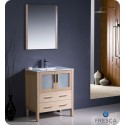 Fresca Torino 30" Light Oak Modern Bathroom Vanity w/ Integrated Sink