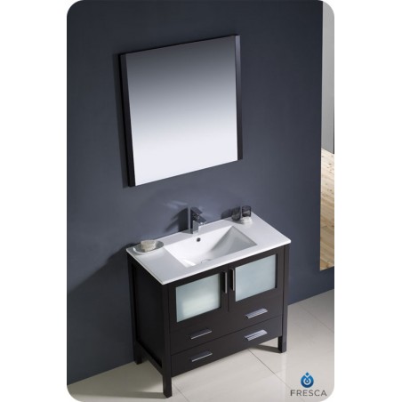 Fresca Torino 36" Espresso Modern Bathroom Vanity w/ Integrated Sink