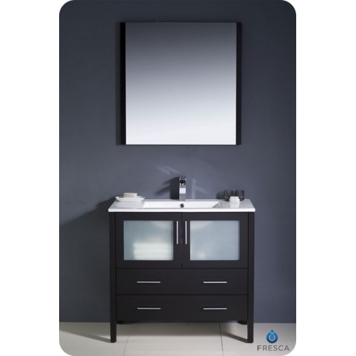 Fresca Torino 36" Espresso Modern Bathroom Vanity w/ Integrated Sink