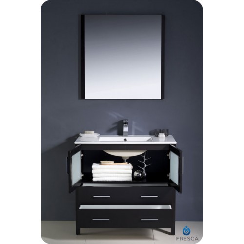 Fresca Torino 36" Espresso Modern Bathroom Vanity w/ Integrated Sink