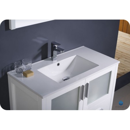 Fresca Torino 36" White Modern Bathroom Vanity w/ Integrated Sink