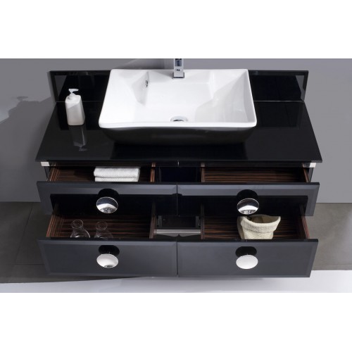 Fresca Moselle 47" Modern Glass Bathroom Vanity w/ Mirror