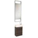 Fresca Pulito Small Gray Oak Modern Bathroom Vanity w/ Tall Mirror