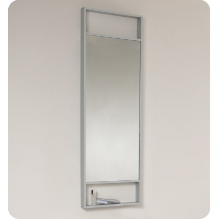 Fresca Pulito Small White Modern Bathroom Vanity w/ Tall Mirror