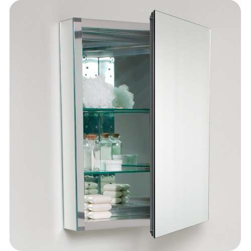 Fresca Nano Black Modern Bathroom Vanity w/ Medicine Cabinet