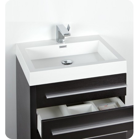 Fresca Livello 24" Black Modern Bathroom Vanity w/ Medicine Cabinet