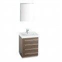 Fresca Livello 24" Gray Oak Modern Bathroom Vanity w/ Medicine Cabinet