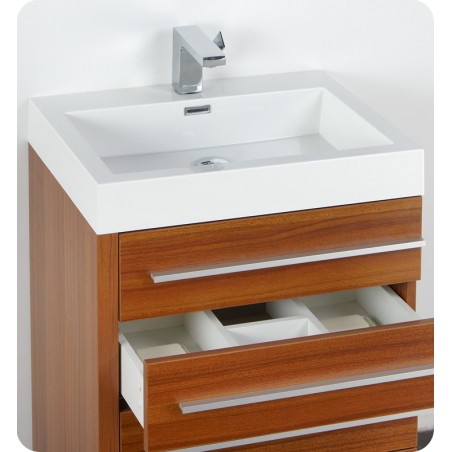 Fresca Livello 24" Teak Modern Bathroom Vanity w/ Medicine Cabinet