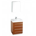 Fresca Livello 24" Teak Modern Bathroom Vanity w/ Medicine Cabinet