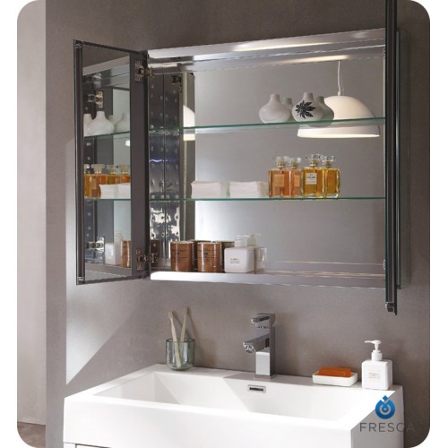 Fresca Livello 30" White Modern Bathroom Vanity w/ Medicine Cabinet