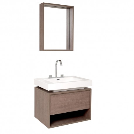 Fresca Potenza Gray Oak Modern Bathroom Vanity w/ Pop Open Drawer