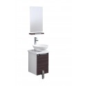 Fresca Adour 16" Dark Walnut Modern Bathroom Vanity w/ Mirror