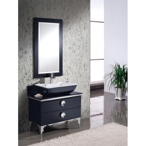 Fresca Moselle 36" Modern Glass Bathroom Vanity w/ Mirror