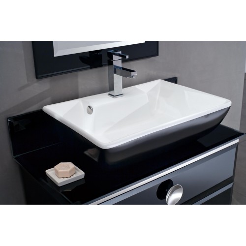 Fresca Moselle 36" Modern Glass Bathroom Vanity w/ Mirror