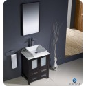 Fresca Torino 24" Espresso Modern Bathroom Vanity w/ Vessel Sink