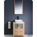 Fresca Torino 24" Light Oak Modern Bathroom Vanity w/ Vessel Sink