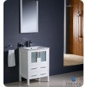 Fresca Torino 24" White Modern Bathroom Vanity w/ Integrated Sink