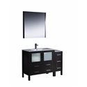 Fresca Torino 48" Espresso Modern Bathroom Vanity w/ Side Cabinet & Integrated Sink