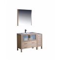 Fresca Torino 48" Light Oak Modern Bathroom Vanity w/ Side Cabinet & Integrated Sink