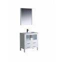 Fresca Torino 30" White Modern Bathroom Vanity w/ Integrated Sink