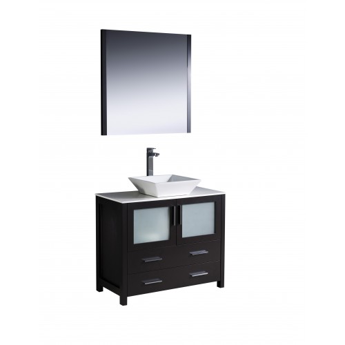 Fresca Torino 36" Espresso Modern Bathroom Vanity w/ Vessel Sink