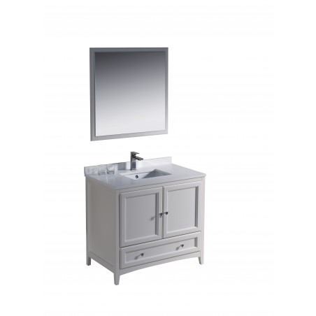 Fresca Oxford 36" Antique White Traditional Bathroom Vanity