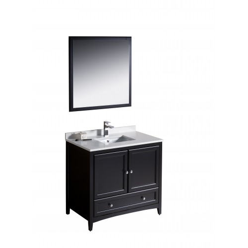 Fresca Oxford 36" Espresso Traditional Bathroom Vanity