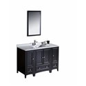 Fresca Oxford 48" Espresso Traditional Bathroom Vanity w/ 2 Side Cabinets