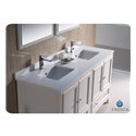 Fresca Oxford 60" Antique White Traditional Double Sink Bathroom Vanity