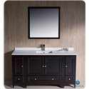 Fresca Oxford 60" Espresso Traditional Bathroom Vanity w/ 2 Side Cabinets