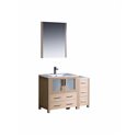 Fresca Torino 42" Light Oak Modern Bathroom Vanity w/ Side Cabinet & Integrated Sink