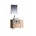 Fresca Torino 42" Light Oak Modern Bathroom Vanity w/ Side Cabinet & Vessel Sink